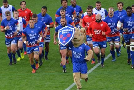 Les joueurs du FC Grenoble rugby saison 2018-2019. © Laurent Genin