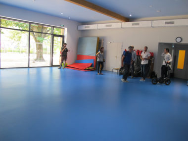 Salle de motricité dans l'extension de l'école maternelle Buffon, jeudi 18 juillet 2019, qui sera partagée avec les associations en dehors des heures d'école © Séverine Cattiaux - Placegrenet.fr