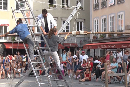 « Abscisse », une performance de Jordi Gali. © Joël Kermabon - Place Gre'net