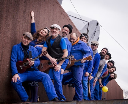 Le groupe Big Ukulele Syndicate ©Nadine Barbançon En résidence au Diapason de Saint-Marcellin en février 2018
