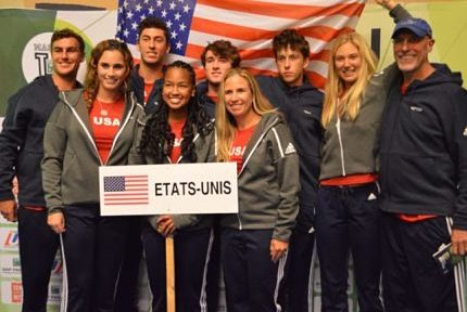 L'équipe des Etats-Unis victorieuse du Master'U BNP Paribas de tennis à Seyssins en 2018. © Laurent Genin