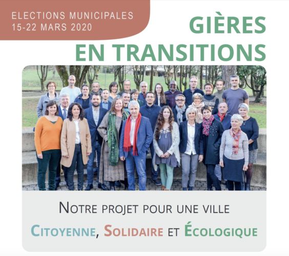 L'équipe sortante de Pierre Verri a été renouvelée aux deux tiers. © Gières en transition