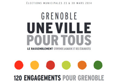 La jaquette du programme électoral présentant les 120 engagements d'Éric Piolle. DR