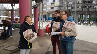 Catherine Brun, tête de liste LO en lice pour les municipales 2020 à Grenoble, le 4 mars © Séverine Cattiaux- Place Gre'net