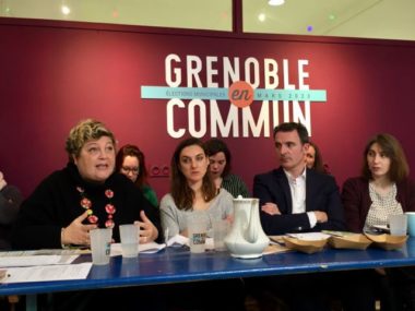 Collectif Grenoble en Commun, conférence de presse sur l'égalité, mercredi 4 mars 2020 © Ambre Croset