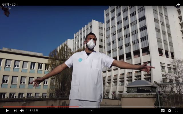 Samir Baloul, dans le clip de la chanson "20h" du trio de rappeurs grenoblois G7N. © G7N