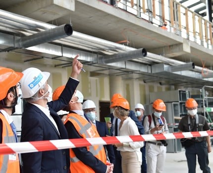 Visite de chantier du prochain (nouveau) campus Région du numérique, prévu pour ouvrir en novembre