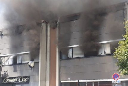 Incendie quartier Villeneuve de Grenoble dans un local occupé par des personnes sans-papiers