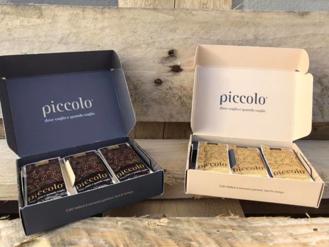 Coffrets de café Piccolo. © Piccolo