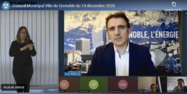 Eric Piolle, maire de Grenoble, lors du conseil municipal du lundi 14 décembre 2020