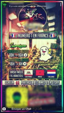 Capture d'écran sur Snapchat.