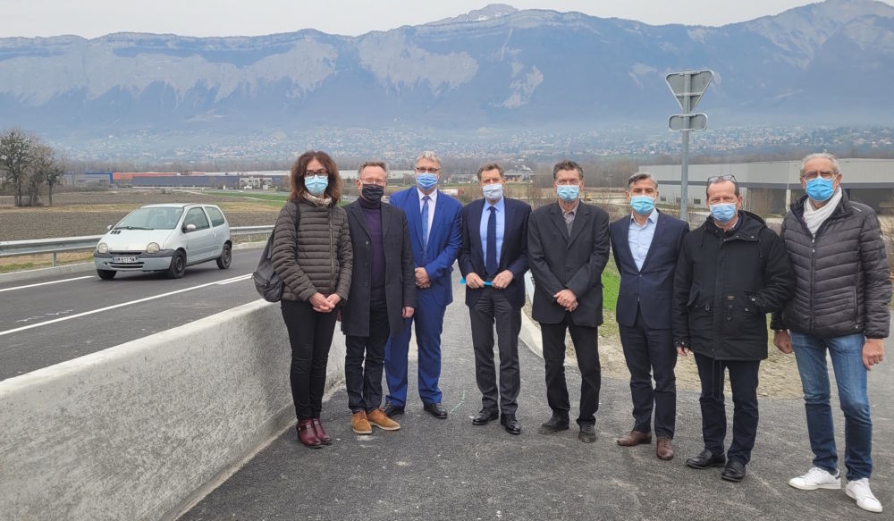 Inauguration du tronçon de la Grande Île, à l’intersection de la commune du Versoud et de Villard-Bonnot. © Département de l'Isère