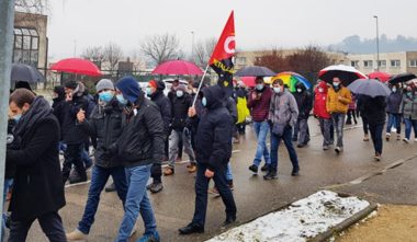 Mobilisation des salariés de Tornier, février 2021. DR