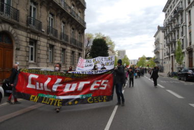 Près de 500 personnes ont défilé dans les rues de Grenoble. © Sarah Krakovitch