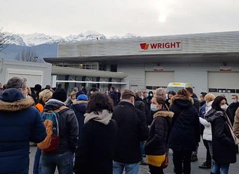 COUV Mobilisation des salariés de Tornier-Wright, février 2021. DR