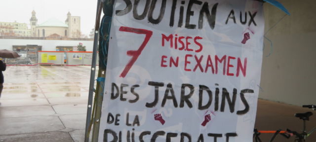 Affiche de soutien aux 7 mis en examen. © Tim Buisson – Place Gre’net