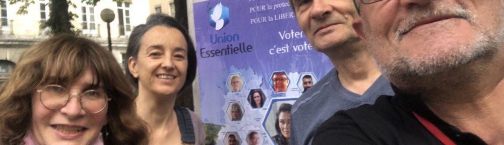 Des militants de la liste Union essentielle en campagne. © Union essentielle