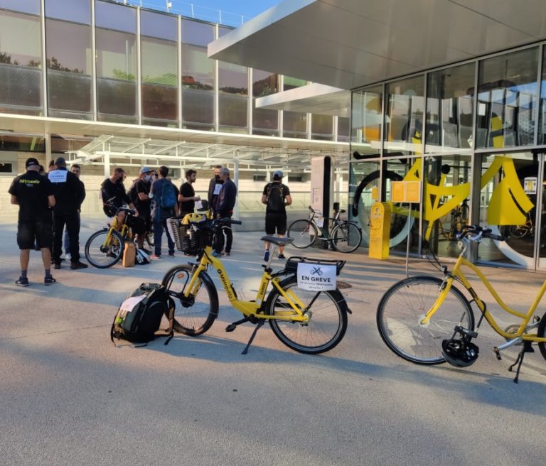 Grève du service Métrovélo à Grenoble, mercredi 8 septembre 2021. DR