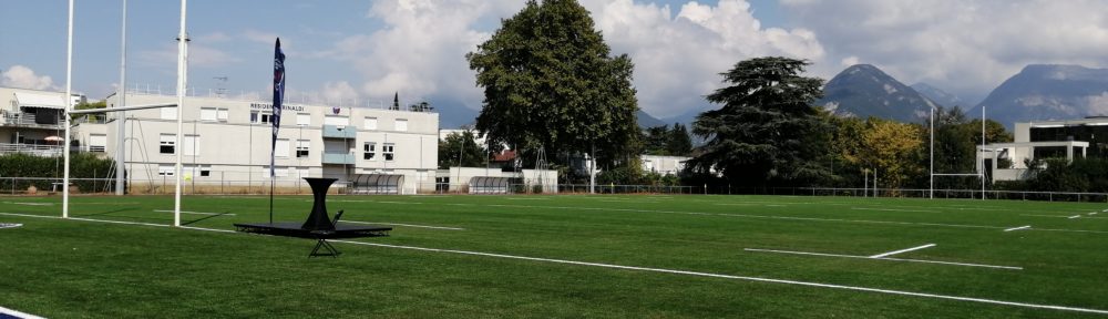 Inauguration du nouveau terrain annexe synthétique du FCG au Stade Lesdiguières, le 11 septembre 2021, à l'occasion de la fête du club.