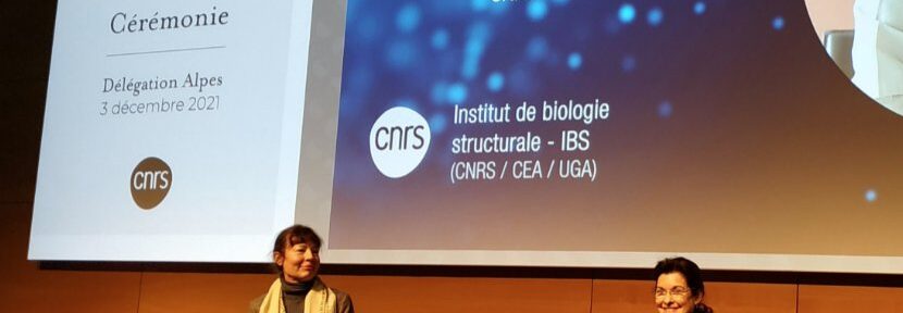 Andréa Dessen, chercheuse CNRS en biologie structurale à l'IBS Grenoble, distinguée par la médaille d'argent du CNRS. Source : Twitter @CnrsAlpes