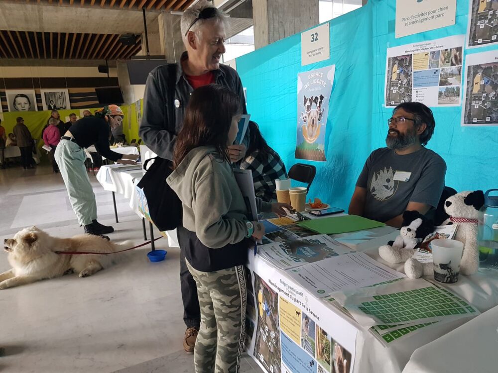 Forum des idées avec une présence renforcée des projets pour les chiens, budget participatif 2022 © Séverine Cattiaux - Place Gre'net
