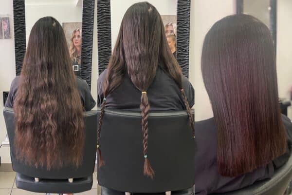 Marine a laissé pousser ses cheveux pendant un an et demi. Elle a fait don de 30 centimètres à l'association Solidhair © Lucie Soïka