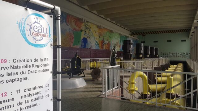 Devenir de l'eau potable : la Métro lance des études prospectives. Site de captage de l'eau potable de Rochefort, près de Varces, lundi 20 mars 2023 © Séverine Cattiaux - Place Gre'net
