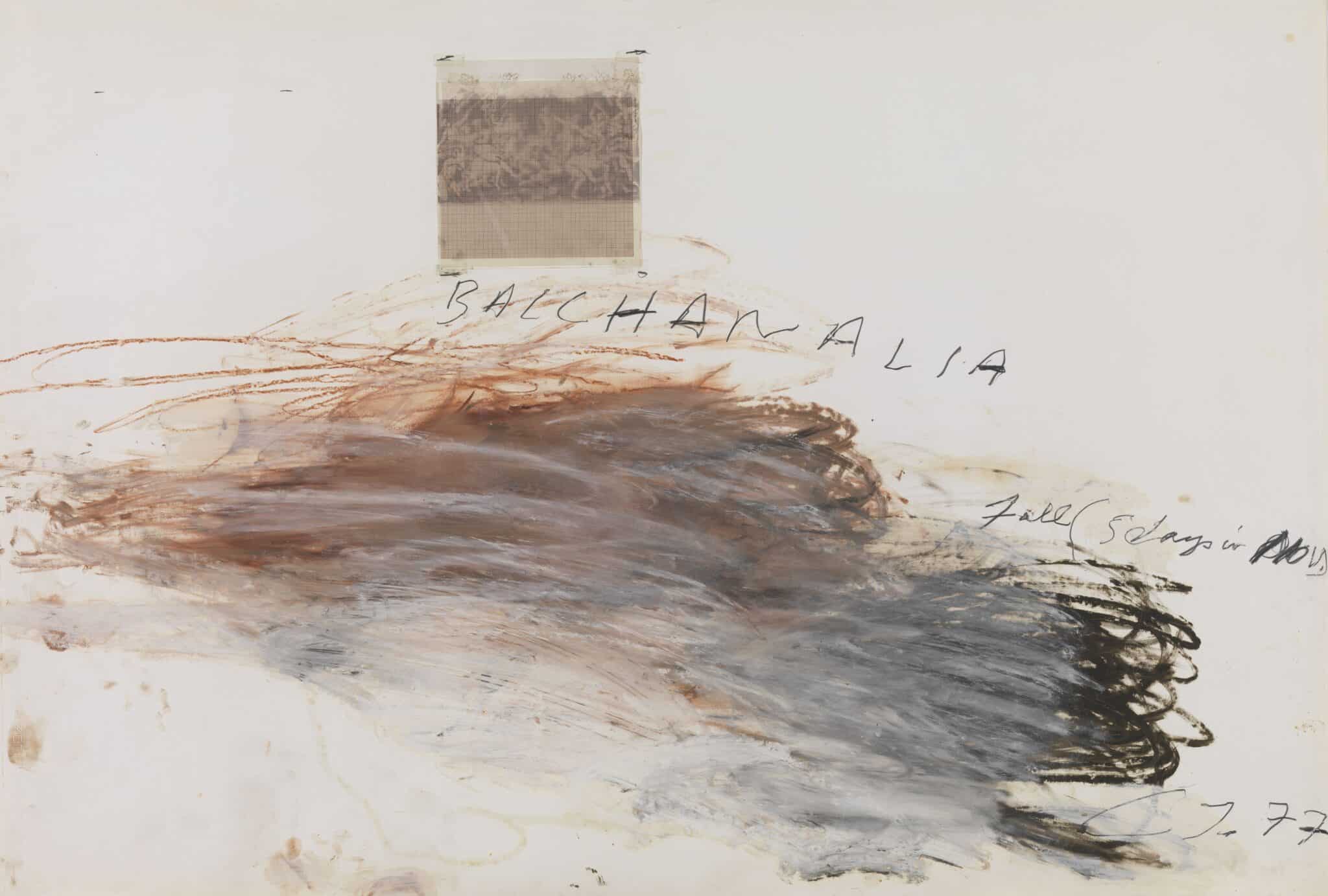 Bacchanalia - Fall (5 days in November) - 1977 © Cy Twombly Foundation (photo : Haydar Koyupinar, Bayerische Staatsgemäldesammlungen, Museum Brandhorst München)