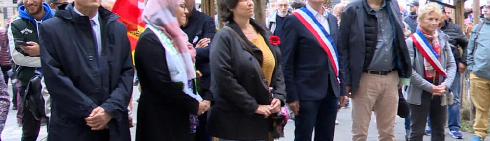 Cérémonie de commémoration du 17 octobre 1961, place Edmond-Arnaud à Grenoble. © Joël Kermabon - Place Gre'net