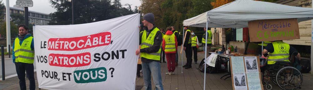 Nouvelle action des opposants au "projet vitrine" du métrocâble dans le quartier de la Presqu'île scientifique
