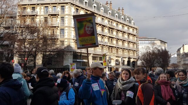 Rassemblement samedi samedi 16 décembre 2023 pour la libération de Coline Fay, incarcérée au Sénégal depuis le 17 novembre 2023 © Séverine Cattiaux- Place Gre'net