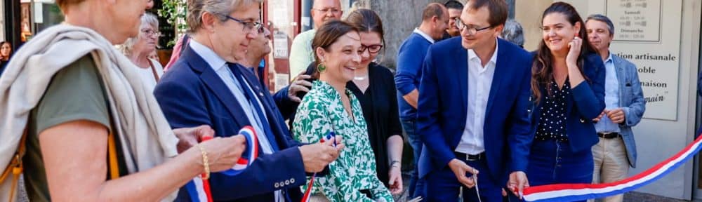 Inauguration de la placette et de la rue Saint-Robert à Saint-Égrève après des travaux de réhabilitation