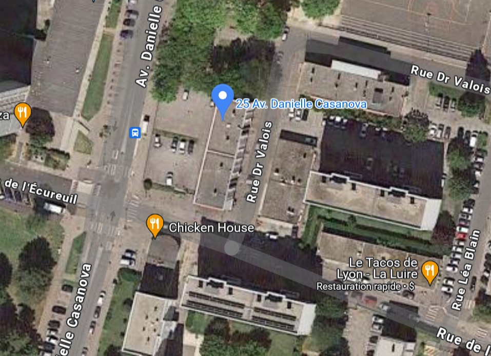 Nouvelle fusillade dans le quartier de la Luire à Échirolles. Fusillade rue Danielle Casanova© Google Maps