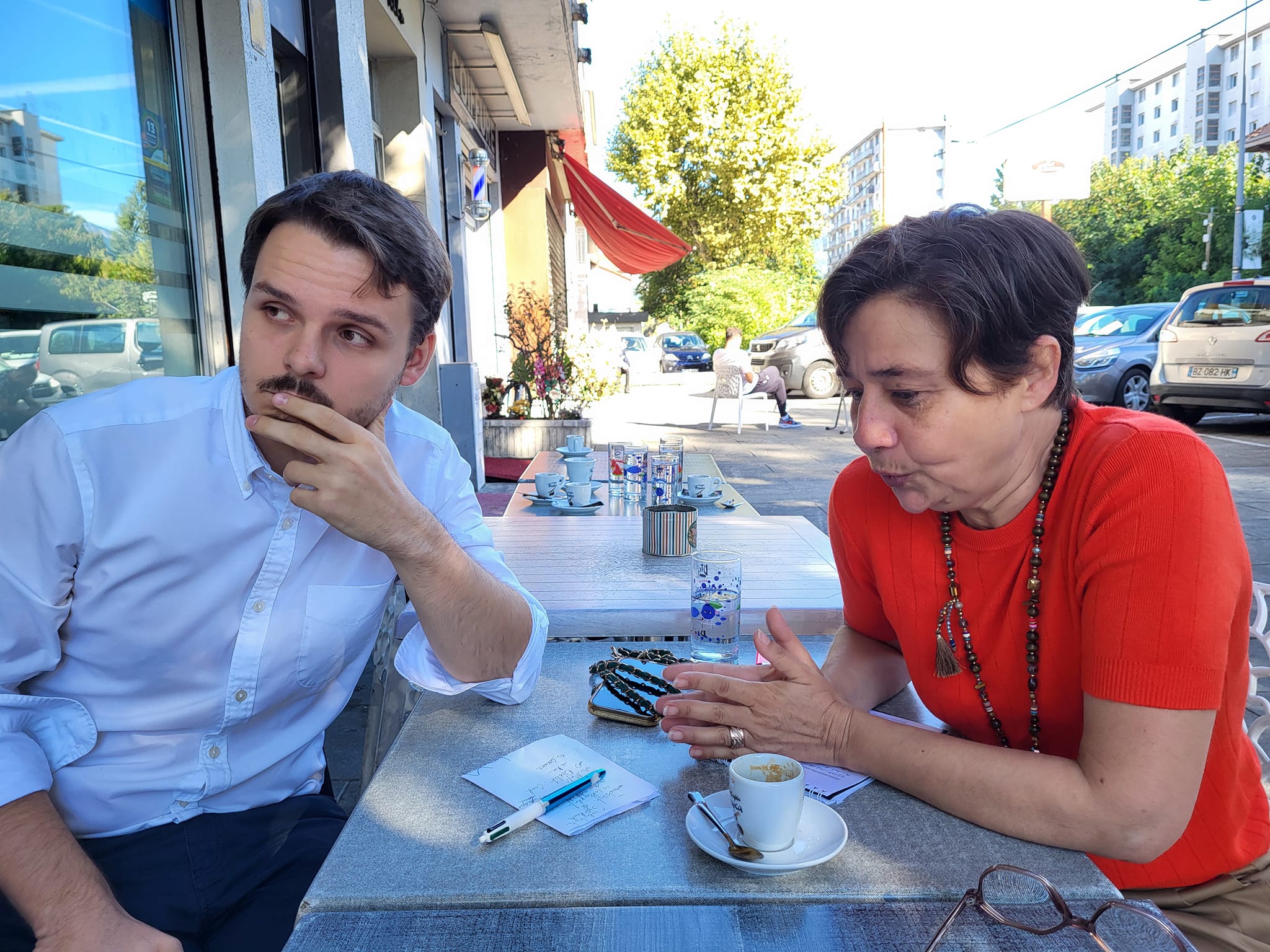 Hugo Prevost et Elisa Martin, députés LFI-NFP de l'Isère, ce vendredi 6 septembre 2024 © Séverine Cattiaux - Place Gre'net