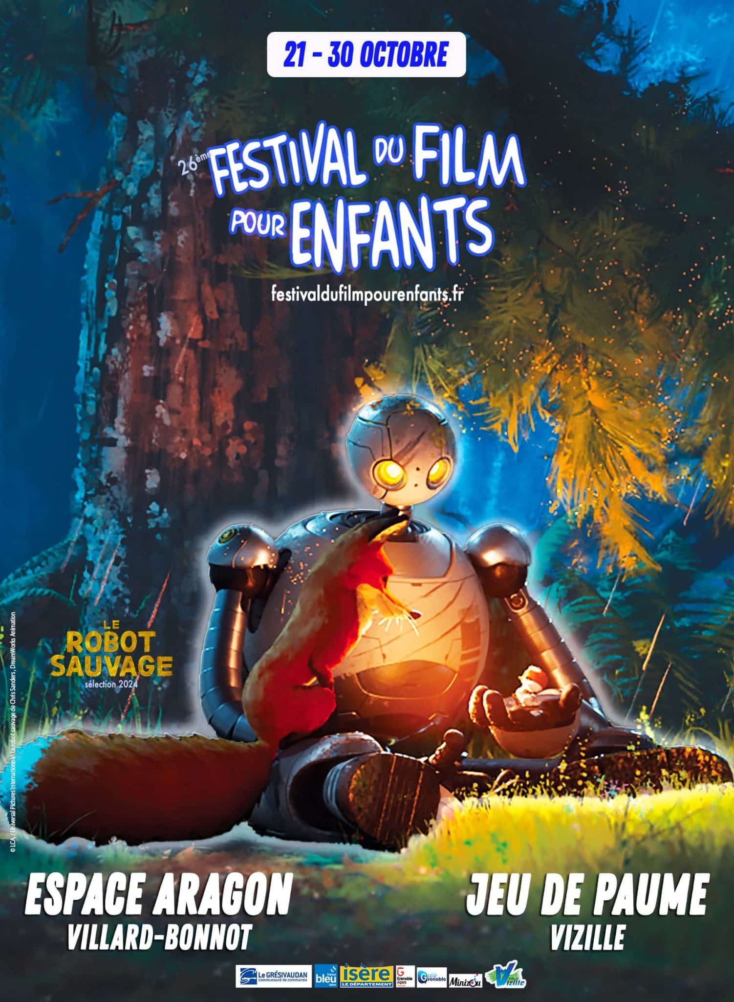 Le Festival du film pour enfants se déroulera à Vizille et à Villard-Bonnot du 21 au 30 octobre 2024. ©Festival du film pour enfants