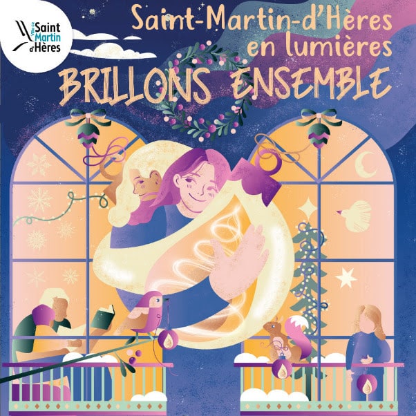 Boules de Noël lumineuses Saint-Martin-d'Hères © Ville de Saint-Martin-d'Hères