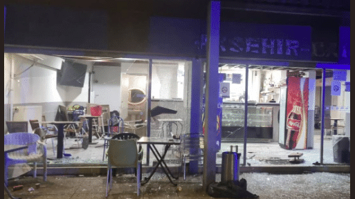 Bar Aksehir théâtre d'une explosion au Village olympique le 12 février 2025. © Nicolas Plevert (Facebook)
