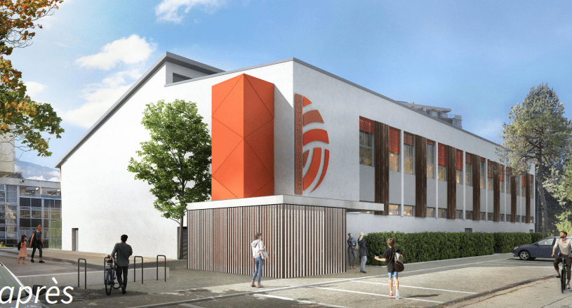 Le gymnase Malherbe tel qu'il est prévu après ses travaux de rénovation. © DR