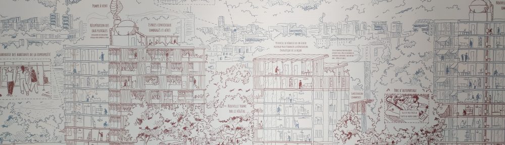 La Ville de Grenoble a présenté sa fresque Grenoble 2040 durant l'été, panorama d'une vision d'un futur "low tech"