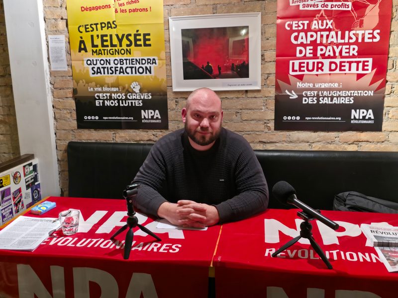 Baptiste Anglade, tête de liste NPA Révolutionnaires pour les élections municipales de 2026 à Grenoble. © Joël Kermabon - Place Gre'net
