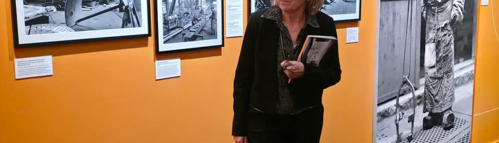 Sylvie Vincent, directrice du musée de l'Ancien évêché lors de la visite inaugurale de l'exposition. © Joël Kermabon - Place Gre'net