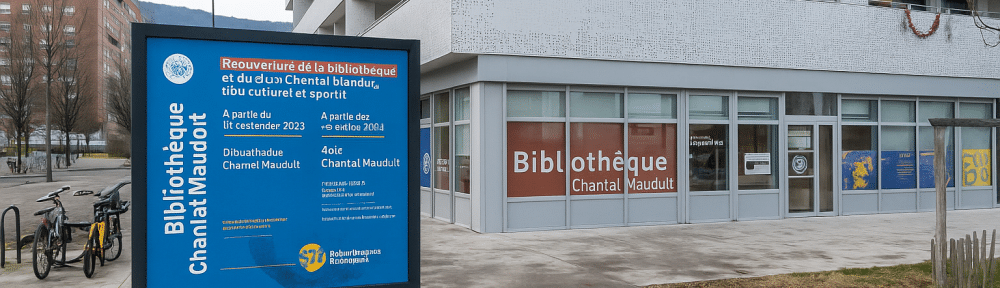 Réouverture de la bibliothèque Chantal Mauduit dans un lieu temporaire à Grenoble. © Mathieu Nigay - Ville de Grenoble