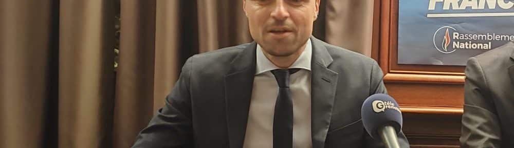 Le candidat RN aux municipales de Grenoble Valentin Gabriac présente son plan "Grenoble en ordre" dédié à la sécurité
