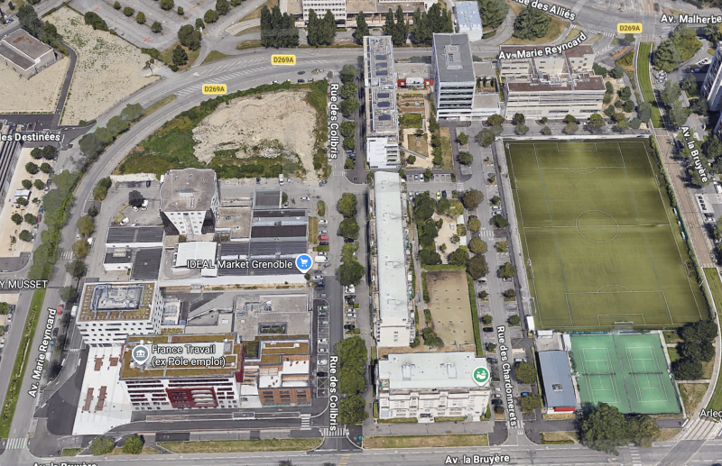 Attaque violente à Grenoble : un enfant de 7 ans blessé chez lui. Plusieurs faits d'intimidation se sont déjà produits rue des colibris dans le quartier de la Villeneuve à Grenoble. © Google Maps