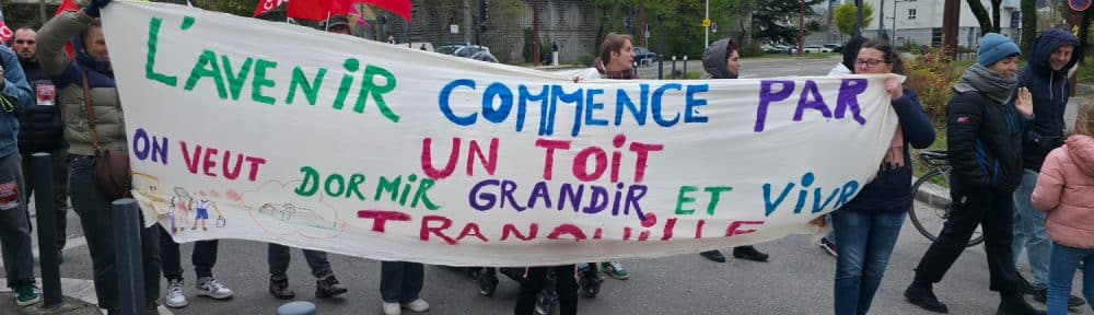 Manifestation contre les expulsions locatives. © Joël Kermabon - Place Gre'net