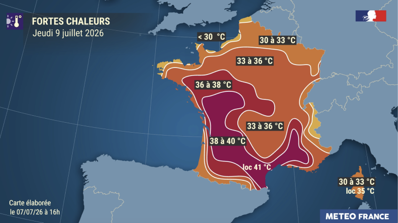 L’Isère de nouveau placée en vigilance orange canicule avec des pics attendus à 39 °C