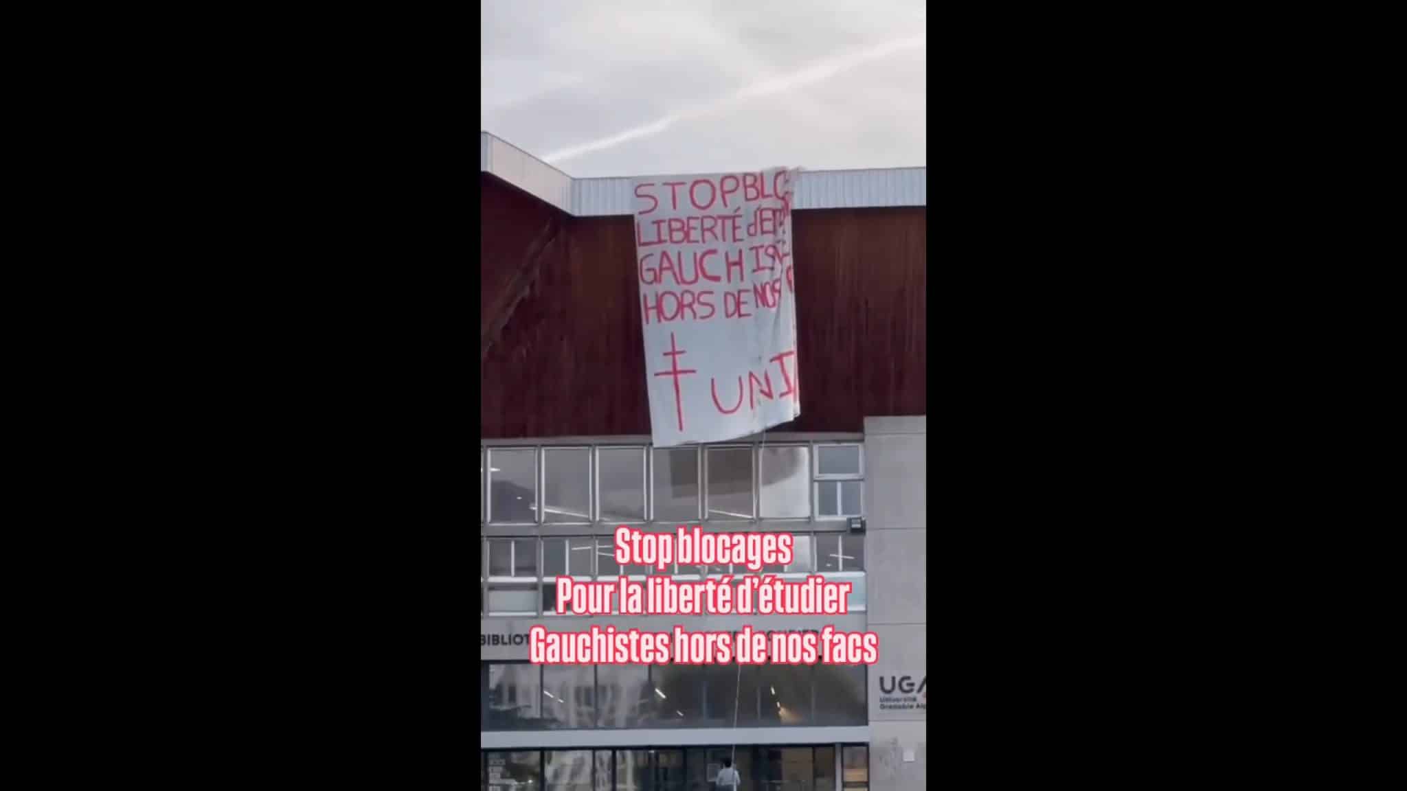 Capture d'écran de la vidéo de l'Uni Grenoble concernant son action contre les blocages sur le campus.