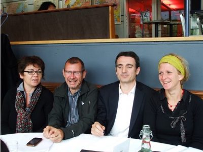 De gauche à droite: Corinne Bernard, Pierre Mériaux, Eric Piolle et Alexandra Cuzet
