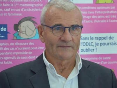 Philippe Gabelle, président de l’Office de lutte contre le cancer (ODLC) en Isère, se réjouit du partenariat avec les Brûleurs de Loups pour Octobre rose.