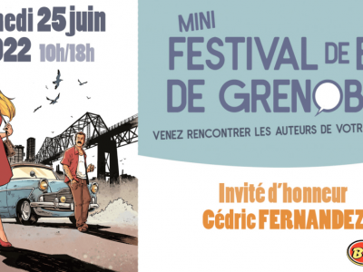 Affiche du Festival de BD de Grenoble, samedi 25 juin 2022
